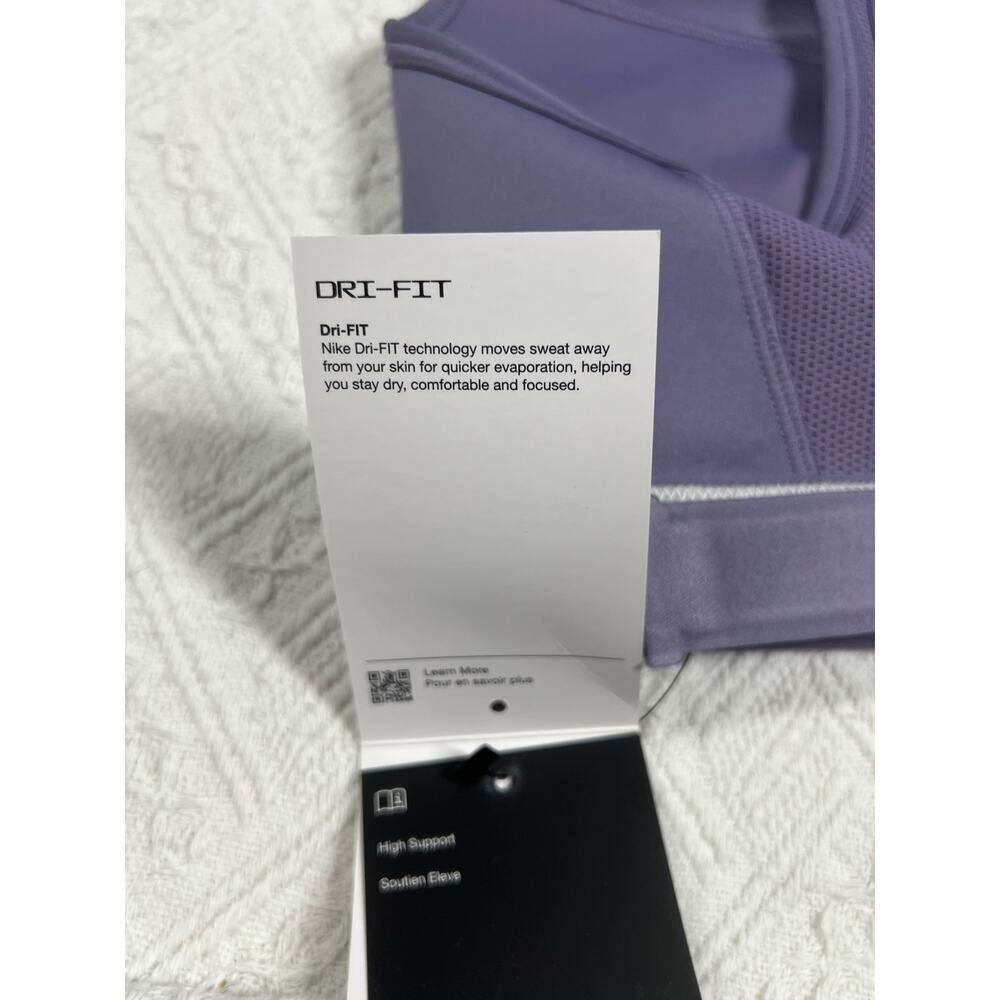 Nike Swoosh High Support Adjustable Sports Bra, in Purple, size XS NWT - Picture 8 of 10